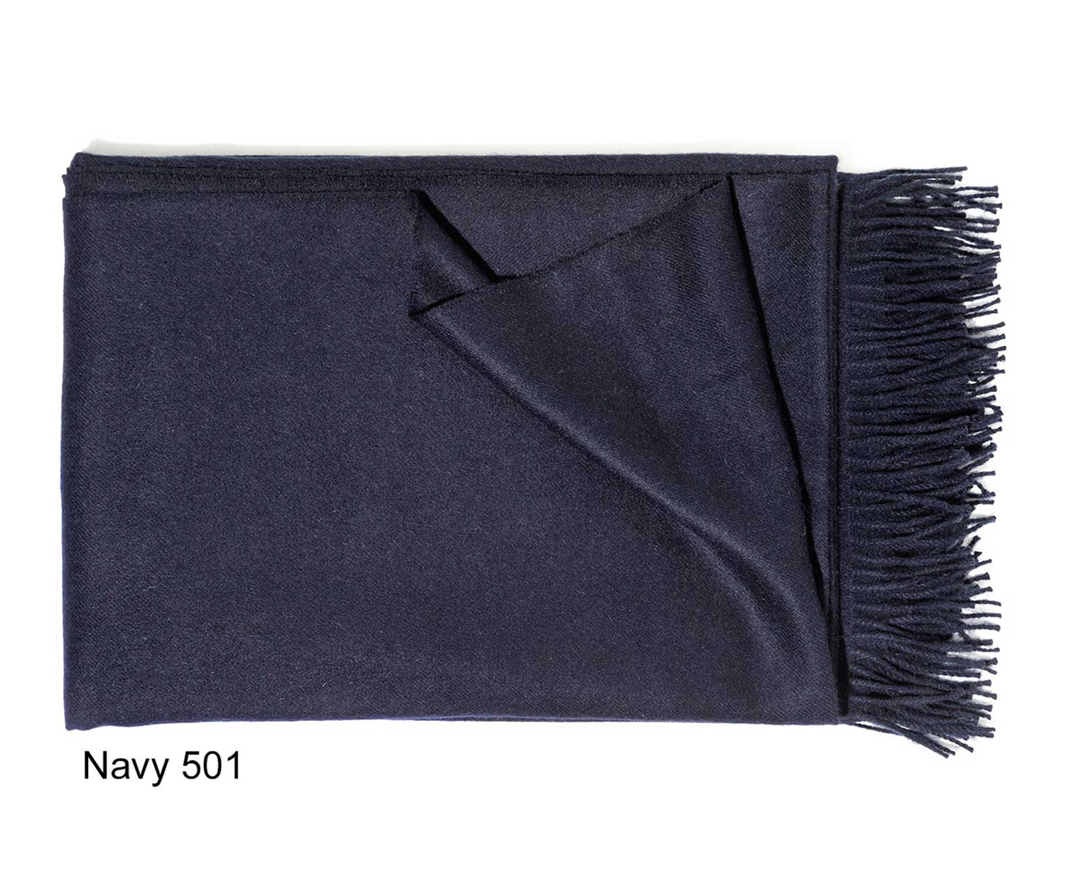 Fischbacher-Plaids-Puro-Navy-501 Fischbacher PURO Plaid - Alpaka col.501